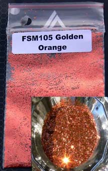 GPI FLAKES GOLDEN ORANGE( MED) 4OZ - KCFSM105 
